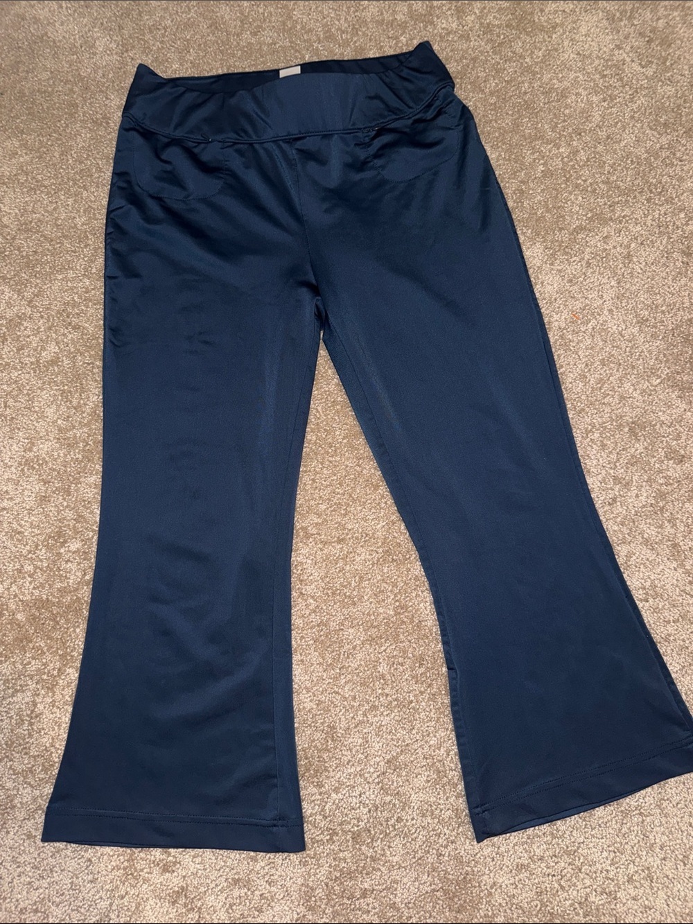 Stella Parker Golf Women's Navy Flare Pants Wide Waistband. B12
